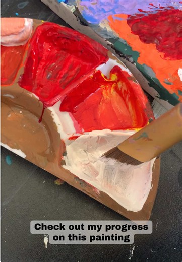 Excited to Complete My Abstract Painting