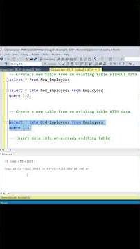 SQL Interview Question | Create Table from Existing Table (With & Without Data)