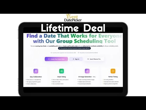 EventDatePicker Lifetime Deal - Create Unlimited Date Polls Tool in 2025