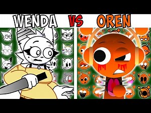 ALL WENDA VS OREN TEST | FNF Character Test | Gameplay VS Playground