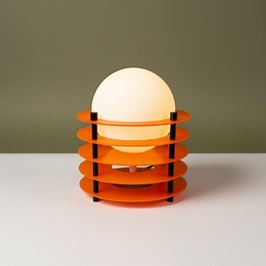 Space Age Table Lamp in Retro Orange Color: Modern Lighting, Dimmable Ambient Light for Interior - Etsy
