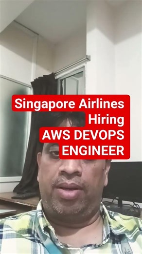 AWS DevOps Job 💻 Singapore Airlines Recruitment 2026 | 3+ Years Experience