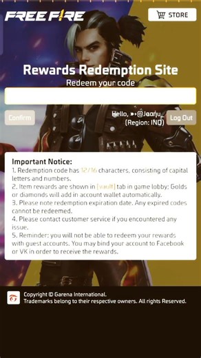 🔥 FF Redeem Code Today | Free Fire Redeem Code 3 may 2026 🔥