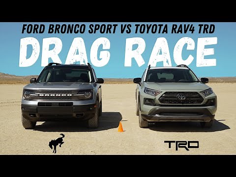 Drag Race! 2021 Ford Bronco Sport Badlands vs. 2021 Toyota RAV4 TRD Off-Road