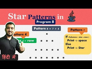 Star Pattern Program in Java - 8 | Coding Wallah