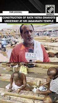 Construction of three chariots for annual Rath Yatra underway at Sri Jagannath Temple