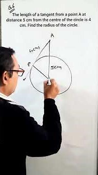 Ex 10.2 Q6 Class 10 Math NCERT Ch 10 Circles | Find Radius Using Tangent Length | Pythagoras Theorem