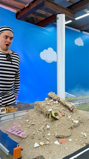 Crazy man and remote control excavator 🚜🦺