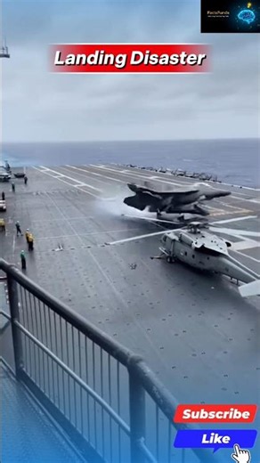 Fighter Jet Landing Goes Wrong! Aircraft Carrier Collision #aviationfacts #shorts #planecrash