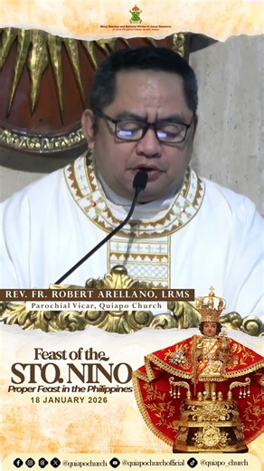18 ENERO 2026 | 𝐒𝐀𝐋𝐘𝐀 𝐬𝐚 𝐁𝐈𝐘𝐀𝐘𝐀: "Hindi tayo mapapabilang sa tahanan ng Diyos kung hindi tayo magkakaroon ng pusong katulad ng isang bata, pusong marunong magpakumbaba, pusong marunong makinig at pusong marunong magtiwala." -Rev. Fr. Robert Arellano, LRMS (Parochial Vicar, Quiapo Church) #QuiapoChurch #PusoNgPasko #Adbiyento #Advent #SalyasaBiyaya #QuiapoChurchHomilies #Nazareno2026 #SimbahanNgQuiapo #NPJN #NuestroPadreJesusNazareno #PoongHesusNazareno #JesusNazareno #BlackNazarene 