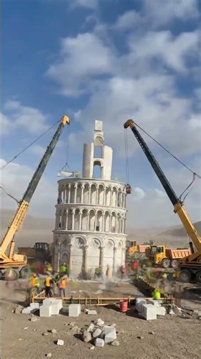 Witnessing the Leaning Tower's Magical Birth! 🧱💫