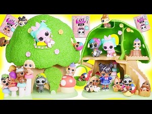 LOL Surprise Fuzzy Pets and Lils TreeHouse | Toy Egg Videos