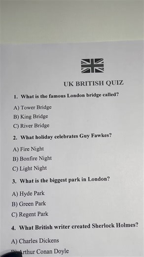 Test Your Knowledge with This British Quiz Challenge