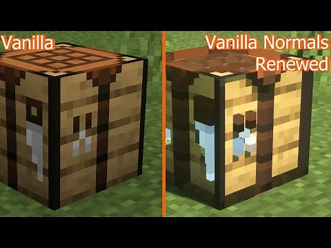 Minecraft Vanilla vs Vanilla Normals Renewed | Texture Comparison