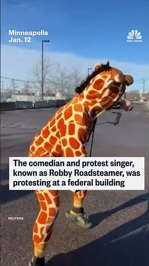 ICE arrest protester in giraffe costume in Minneapolis