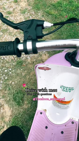 Ride with Me on a Purple Moped for Summer Vibes