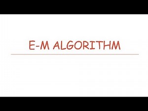 E-M algorithm || Multiple imputation || Part-1