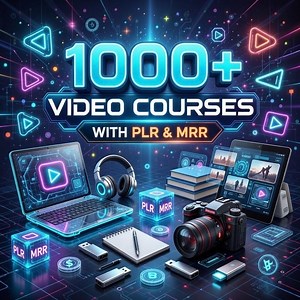 1000  Business Courses Bundle PLR MRR | Resell Rights | Online Business Course Vault | Marketing & AI Courses | Passive Income bundle Plr!