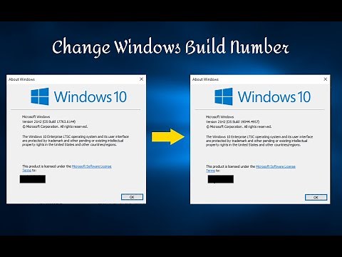 How to edit Windows Build Number