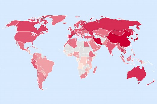 Voici la carte mondiale des QI : quel pays est le plus intelligent ?