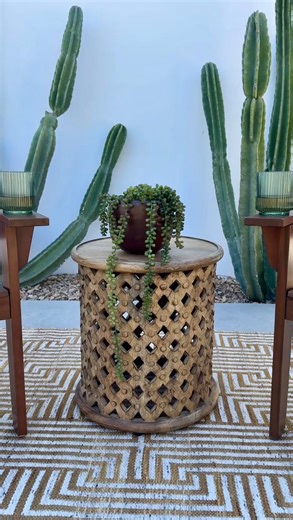 6.2K views · 61 reactions | Say it with an accent.  It’s a snap to make moments with outdoor accent tables in the season’s chicest silhouettes. #WorldMarket #OutdoorDecor #AccentTables #OutdoorFurniture | World Market | Facebook