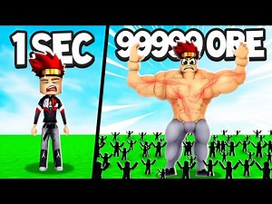 1 SECUNDA vs 9999 ORE! Cel mai Puternic BARBAT in Roblox!