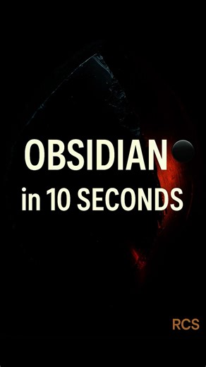 Know Obsidian in 10 Seconds 🌋 #crystalshorts