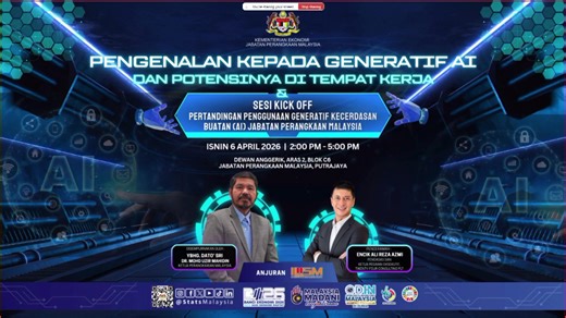 Pengenalan Kepada Generatif AI dan Potensinya Di Tempat Kerja & Sesi Kick Off Pertandingan Penggunaan Generatif Kecerdasan Buatan (AI) Jabatan Perangkaan Malaysia | Department of Statistics, Malaysia