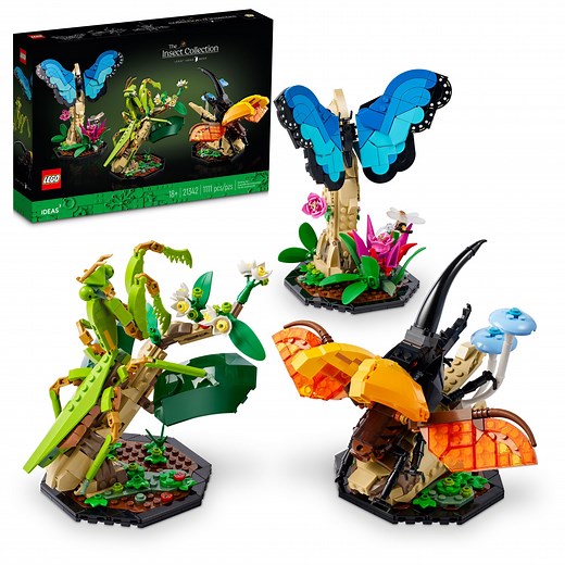 LEGO Ideas The Insect Collection Building Set for Adults - Gift for Christmas - Collectible Display Set for Nature Lovers - Models of Insects for Office or Book Shelf Decor - 21342 - Walmart.com