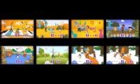 Mix of 8 videos from youtube : Nickelodeon Dance 2 (2012): Fancy Footwork Songs (8 songs played at the same time)