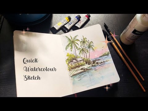 Quick watercolour sketch for beginners