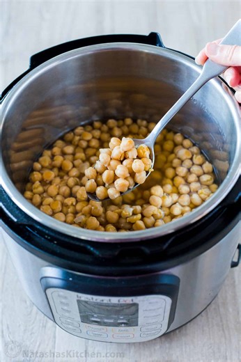 Cooking chickpeas in the instant pot is faster than stovetop and you don’t have to soak them overnight. RECIPE: https://natashaskitchen.com/instant-pot-chickpeas/ | NatashasKitchen.com
