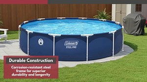Coleman Steel Pro 12 ft. x 33 in. Round Metal Frame Above Ground Pool Set