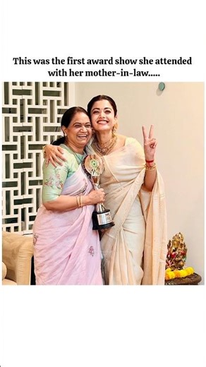 proud mother-in-law moment 🥹❤️ #rashmikamandanna #shortsfeed #shorts
