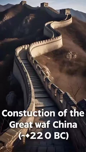The Great Wall of China was constructed over centuries by various dynasties to protect against invasions and raids. Built using stone, brick, tamped earth, and other materials, it spans thousands of miles across northern China. #china#wall#history #great