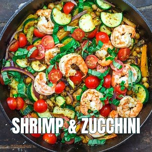 188K views · 976 reactions | Quick Mediterranean Shrimp Skillet with Zucchini! Always a hit! RECIPE: https://www.themediterraneandish.com/sauteed-shrimp-zucchini/ | The Mediterranean Dish | Facebook