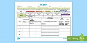 English Template Plan