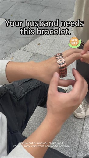 Why won't my husband take off this bracelet?#comfort #over55 #grandparents #valentinesday #husband#copperbracelet #magneticbracelet #copper#WeeklyDeals#tiktokshopstockup