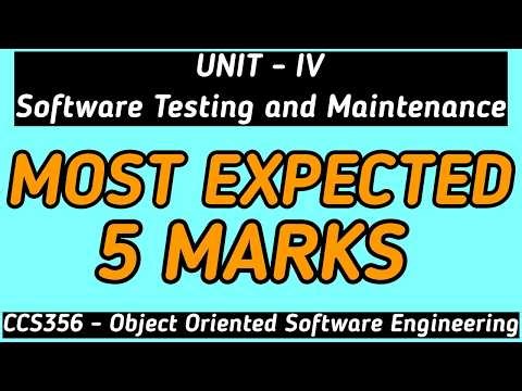 CCS356 Unit 4 Important 5 Marks Questions with Answers | SOFTWARE TESTING AND MAINTENANCE