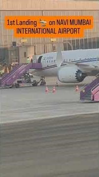#✈️ Historic Moment!First landing at ***🛬 #Navimumbai#First landing #ViralShort#Aviation #India