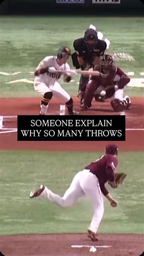 Tanner Carson | Baseball Player on Instagram: "Someone explain to me why so many throws to get the out at first!"