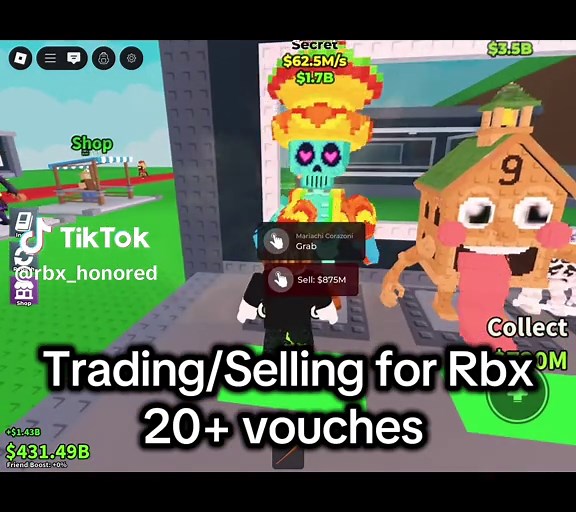 Trading and Selling Brainrots for Rbx