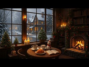 Cozy Christmas Café Jazz: Lo-fi Piano & Fireplace Ambience for Winter Relaxation