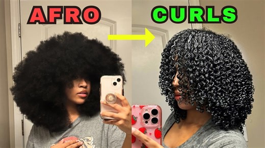 Afro to Curl: How to Get Defined Shiny Curls?