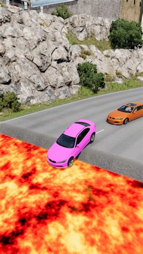 Big and Small Cars vs Unfinished Road – BeamNG.drive #shorts #beamngdrive #automobile #usa #beamng