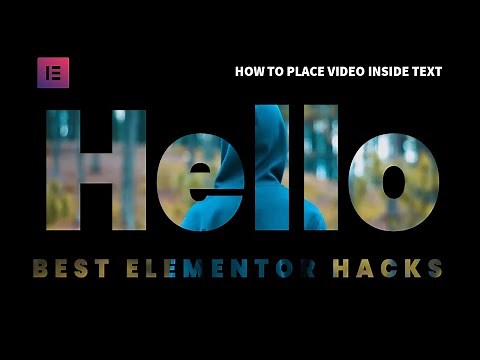 How to Place VIDEO inside Text Using Elementor | Elementor Tutorial