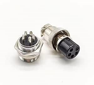 Elecbee 10pcs GX16 5 Pin Connector Satraight Male Female Aviation Connector