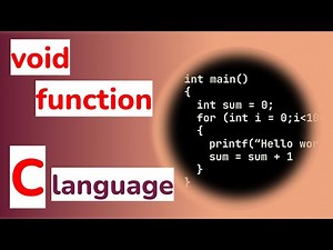 C programming: Void function