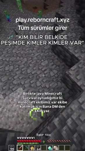 Birlikte Java Minecraft Survival oynadığımız bi ekibimiz var ekibe katılmak için bana DM den EKİP yaz! #minecraft #minecraftjava #minecraftmemes