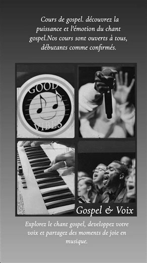 Cours de Gospel ouverts à tous.